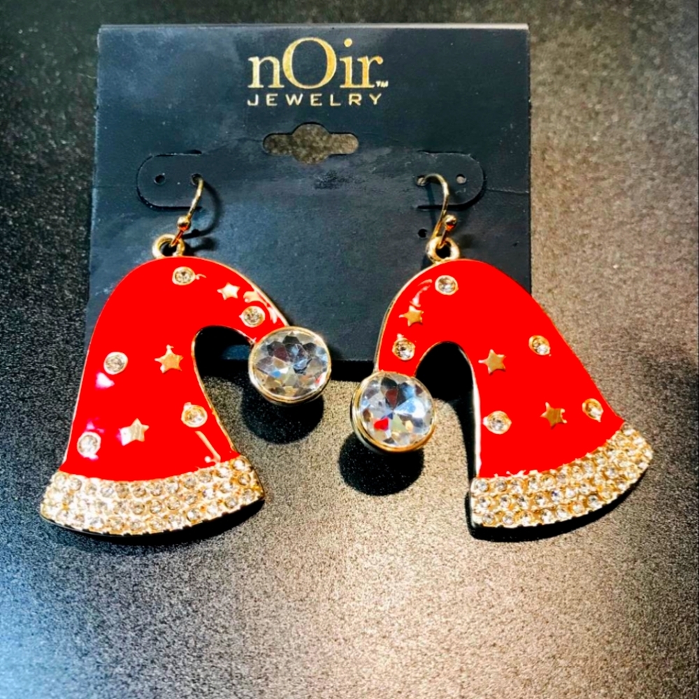 Santa Hat Earrings by Noir